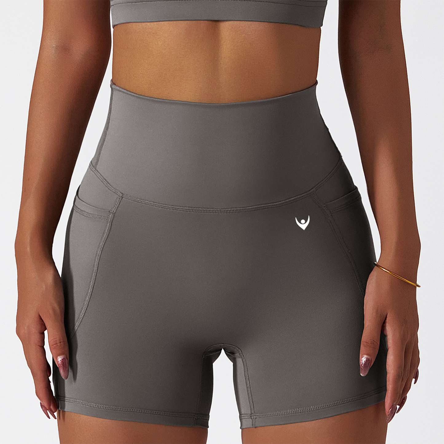 Seamless Yoga Shorts With Pockets