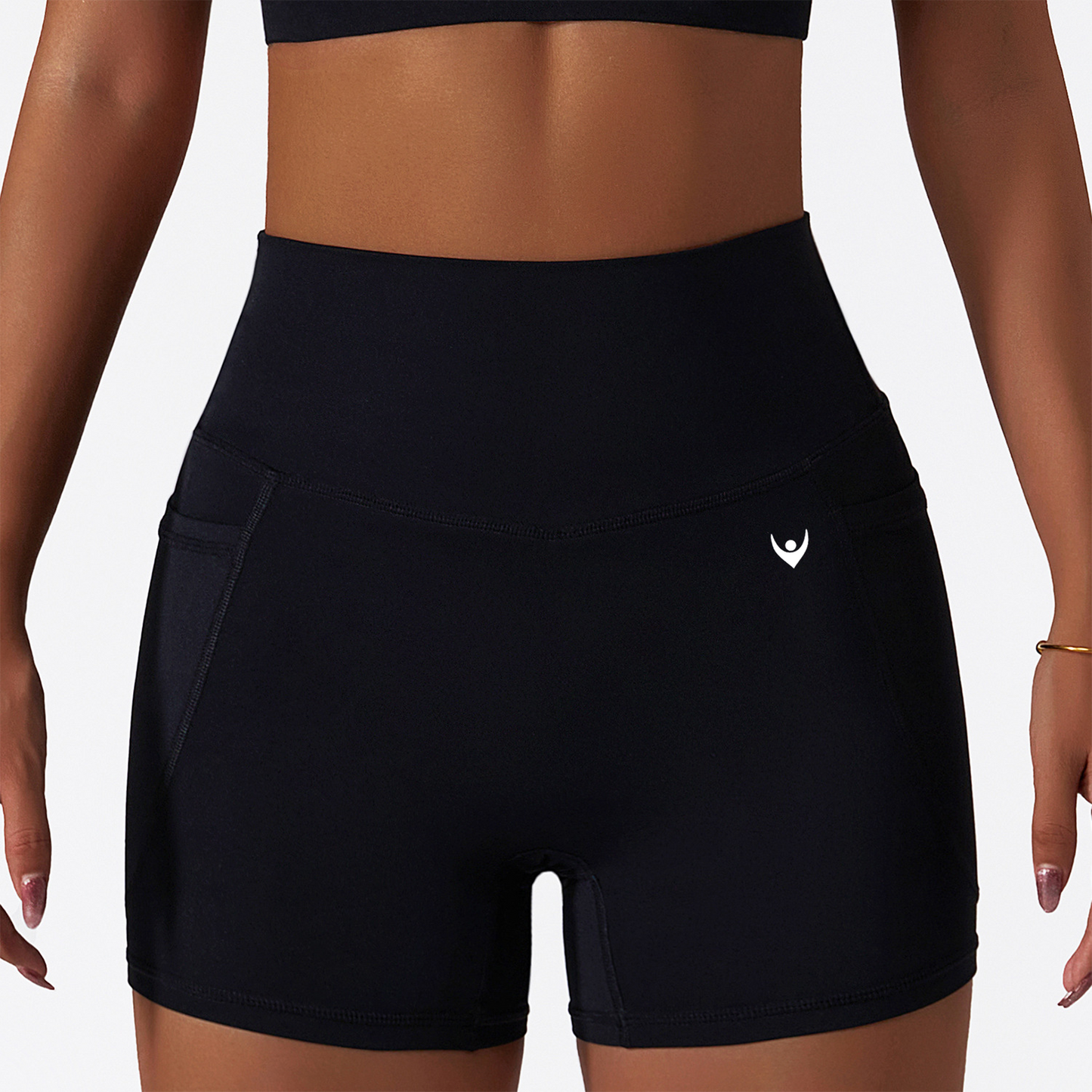 Seamless Yoga Shorts With Pockets