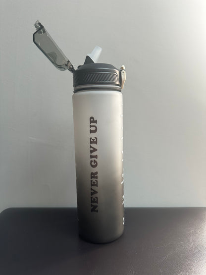 Water bottle with straw