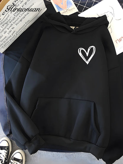 Oversized love heart logo hoodies