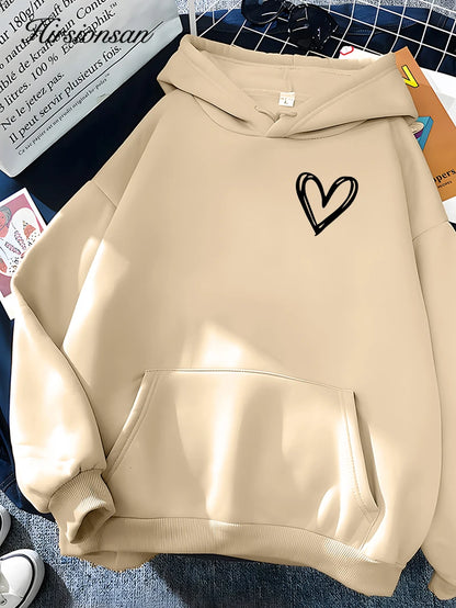 Oversized love heart logo hoodies