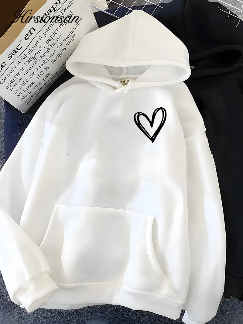 Oversized love heart logo hoodies