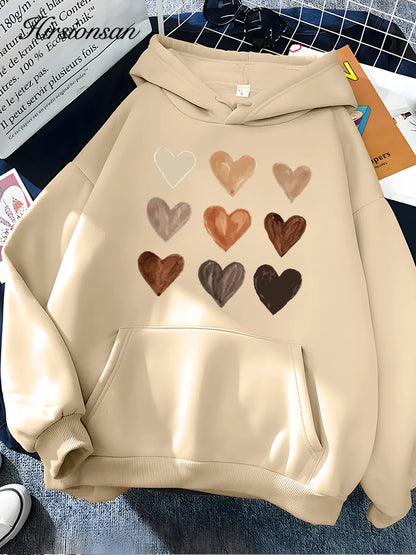 9 Heart Logo oversized hoodies