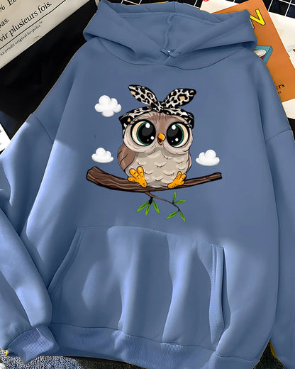 Oversized owl logo hoodie