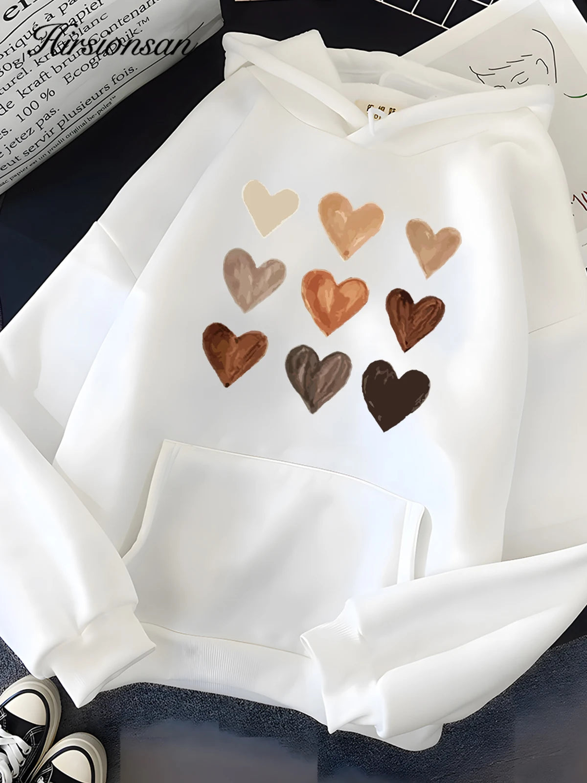 9 Heart Logo oversized hoodies